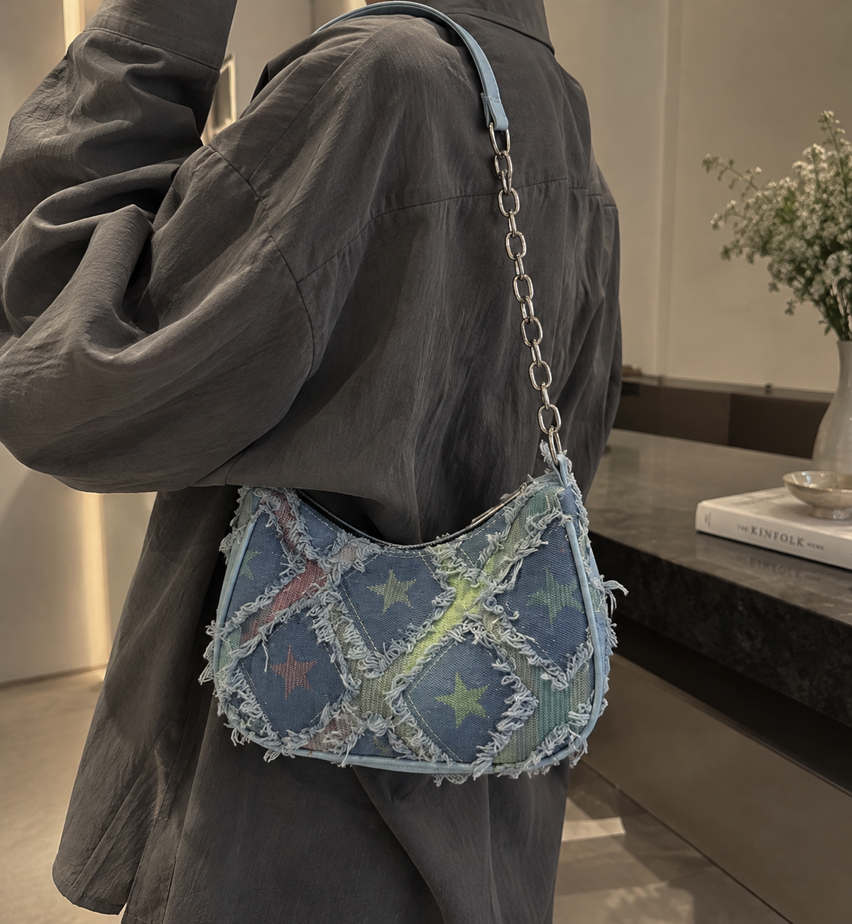 Star Denim Bag