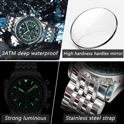 LUXURY STAINLESS STEEL MILITARY WATCH