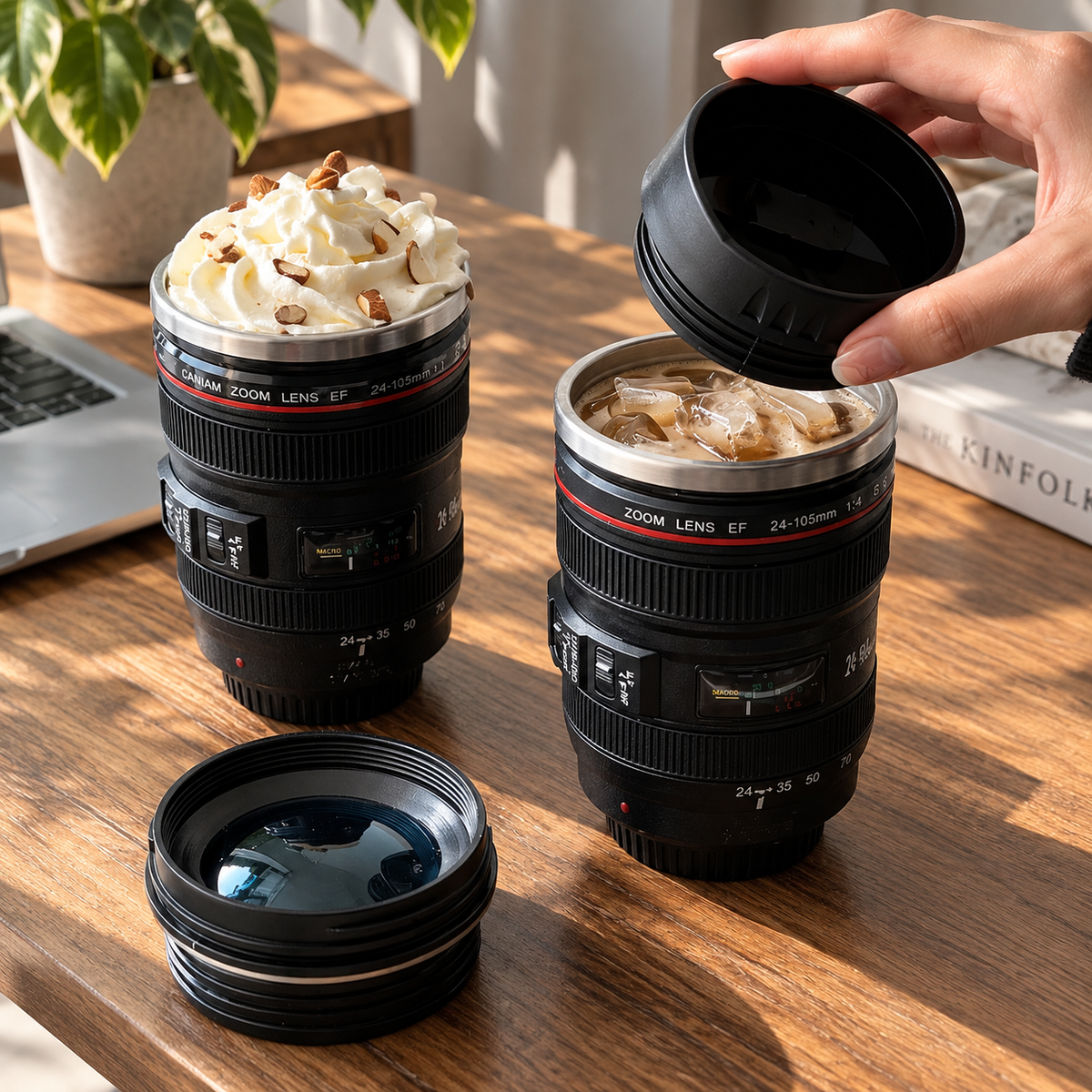 PixelPour™ | Camera Lens Coffee Mug