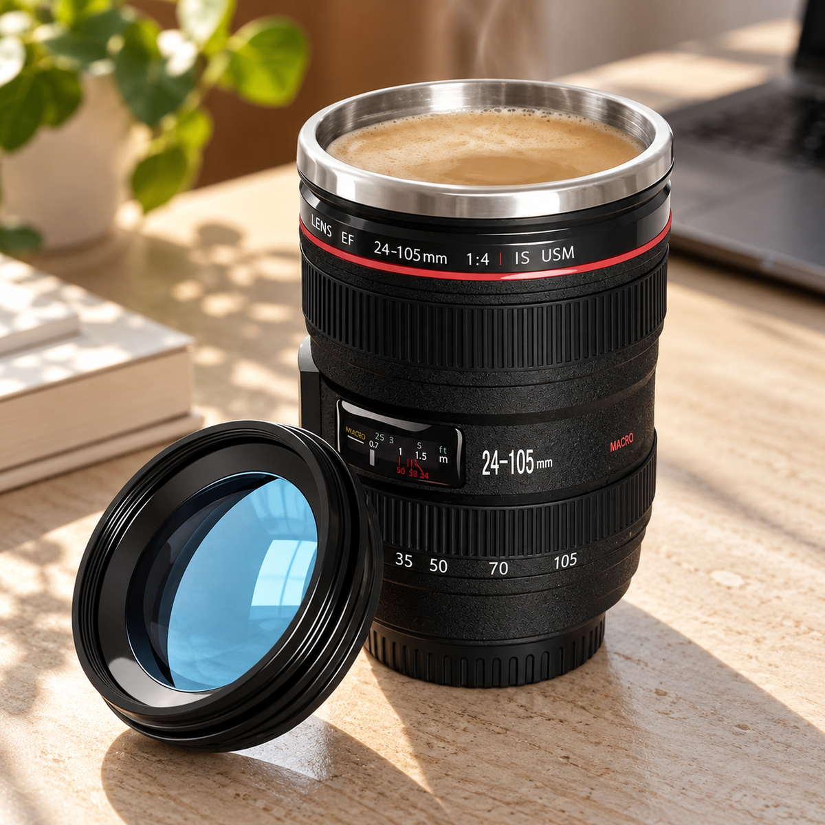 PixelPour™ | Camera Lens Coffee Mug