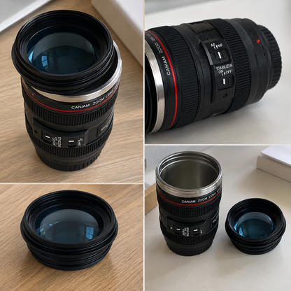 PixelPour™ | Camera Lens Coffee Mug