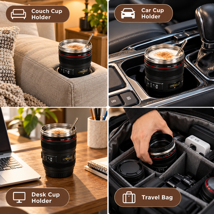 PixelPour™ | Camera Lens Coffee Mug
