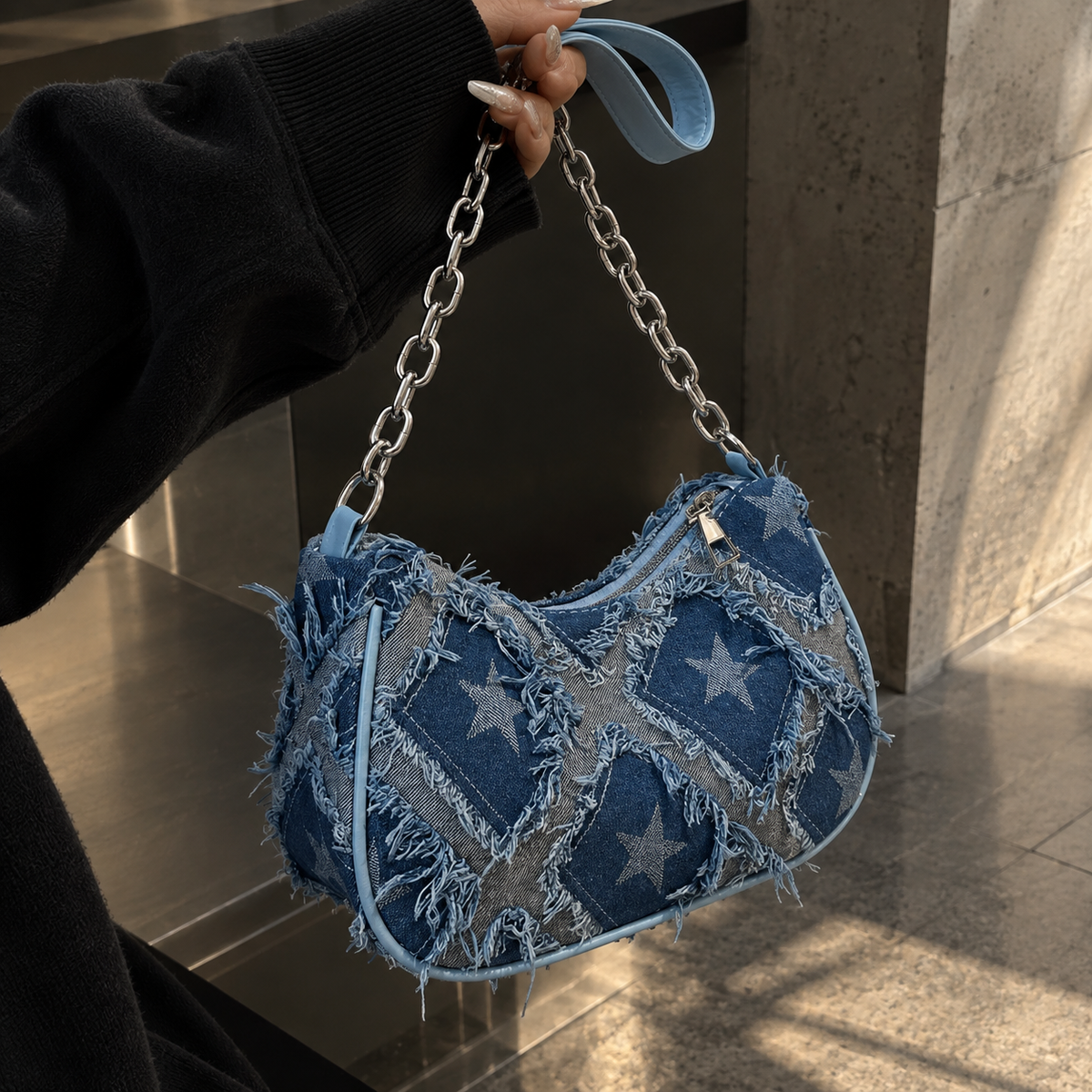 Star Denim Bag