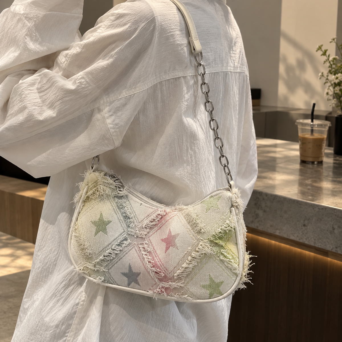 Star Denim Bag