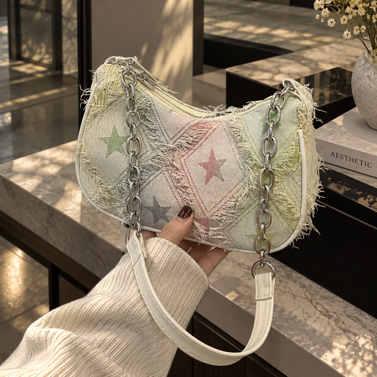 Star Denim Bag