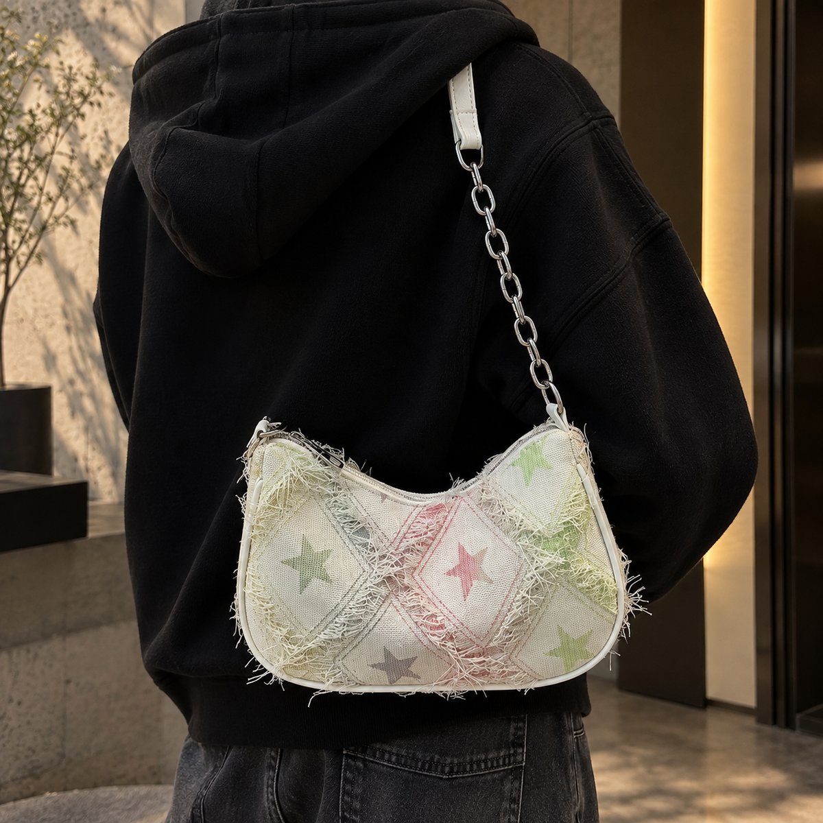 Star Denim Bag